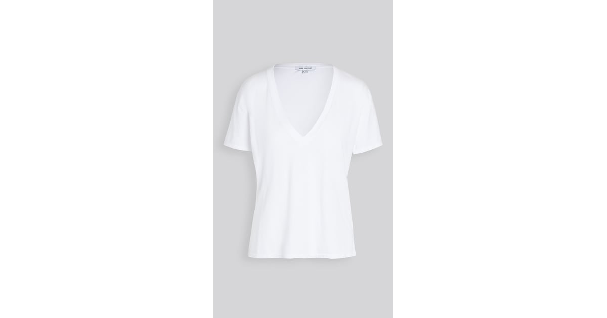 Good American Jersey V Neck Tee ($45 