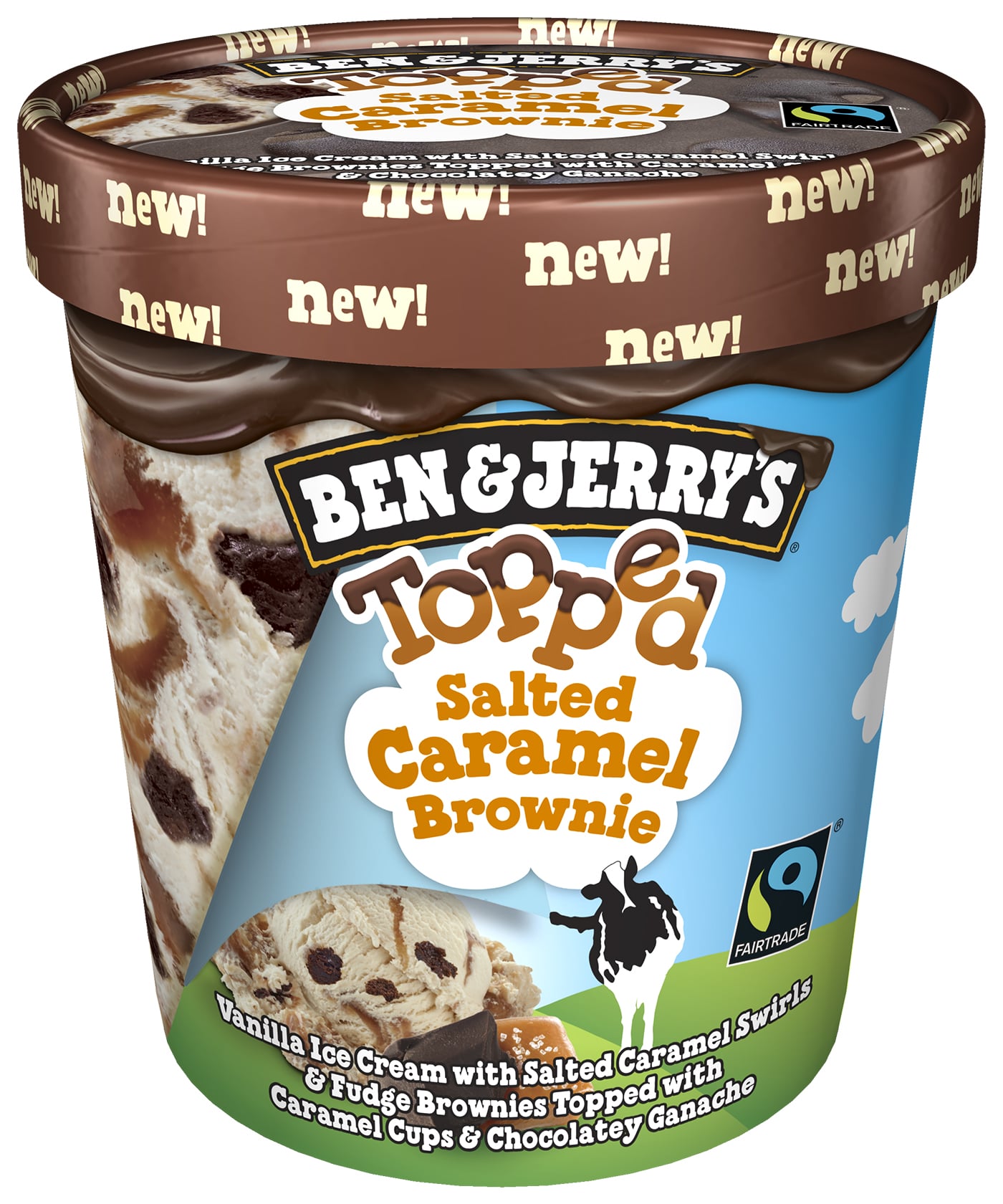 Ben & Jerry's Topped Salted Caramel Brownie Ice Cream | Oh My Sundae! Ben & Jerry's Ice Creams Are Covered in a Thick Layer of Ganache | POPSUGAR Food Photo 9
