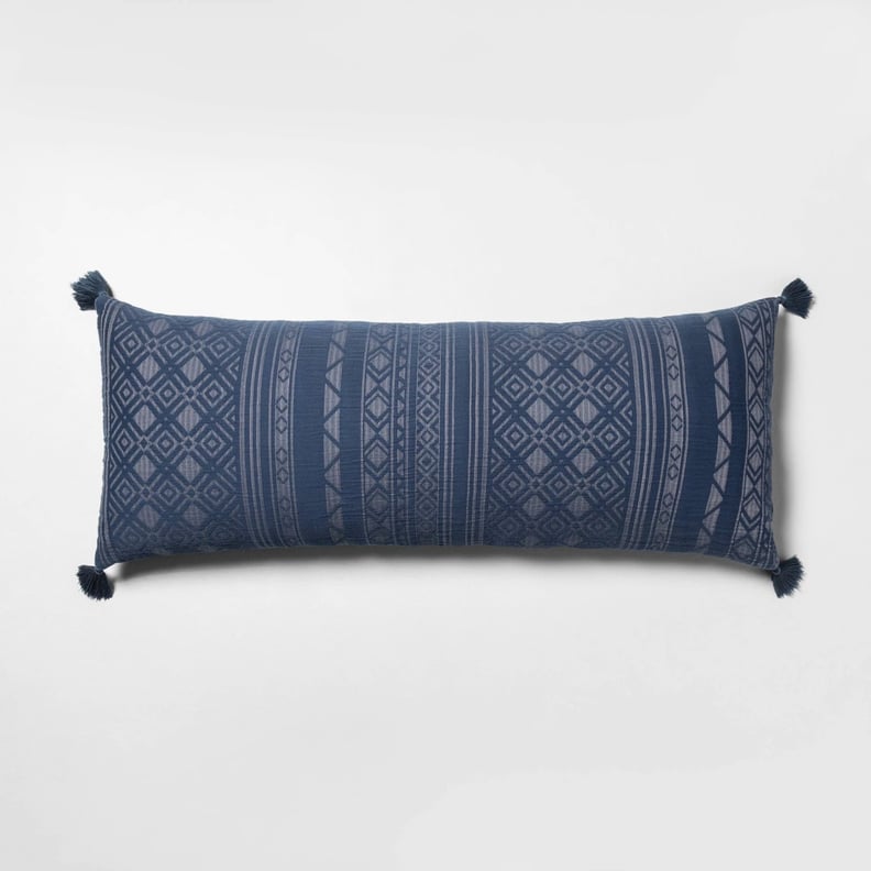 Oversized Oblong Pillow in Navy