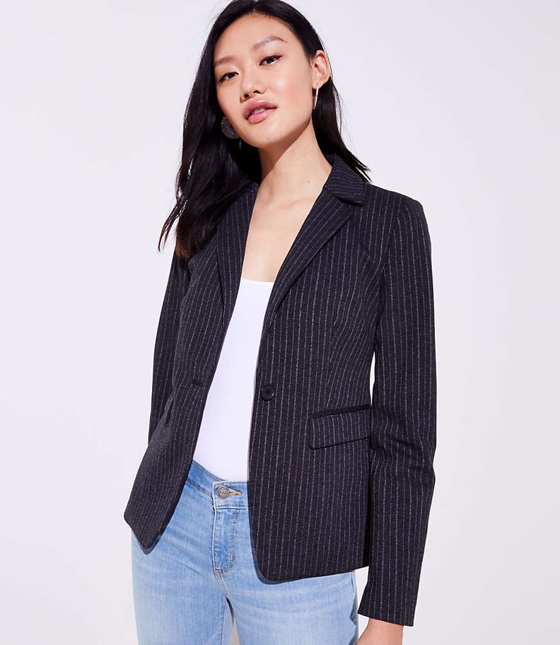 Loft Pinstripe Ponte Blazer