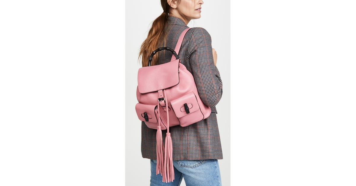 Gucci backpack best sale bamboo handle