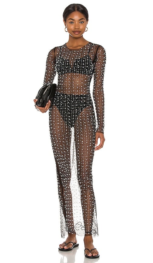 Beach Bunny Champagne Nights Mesh Dress in Black