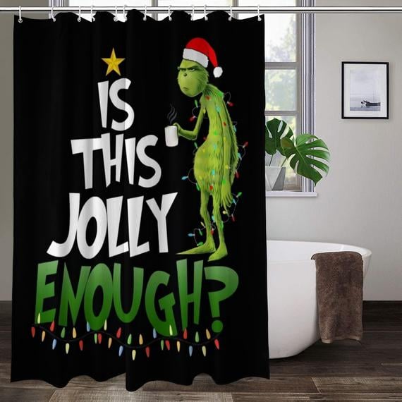 Grinch Christmas Shower Curtain