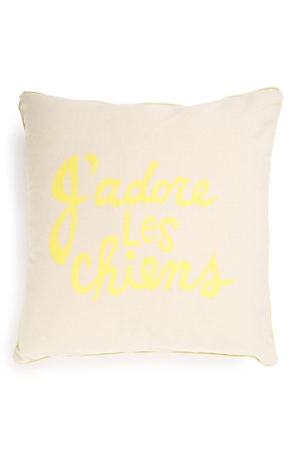 Romy + Jacob J'Adore les Chiens Pillow ($40)