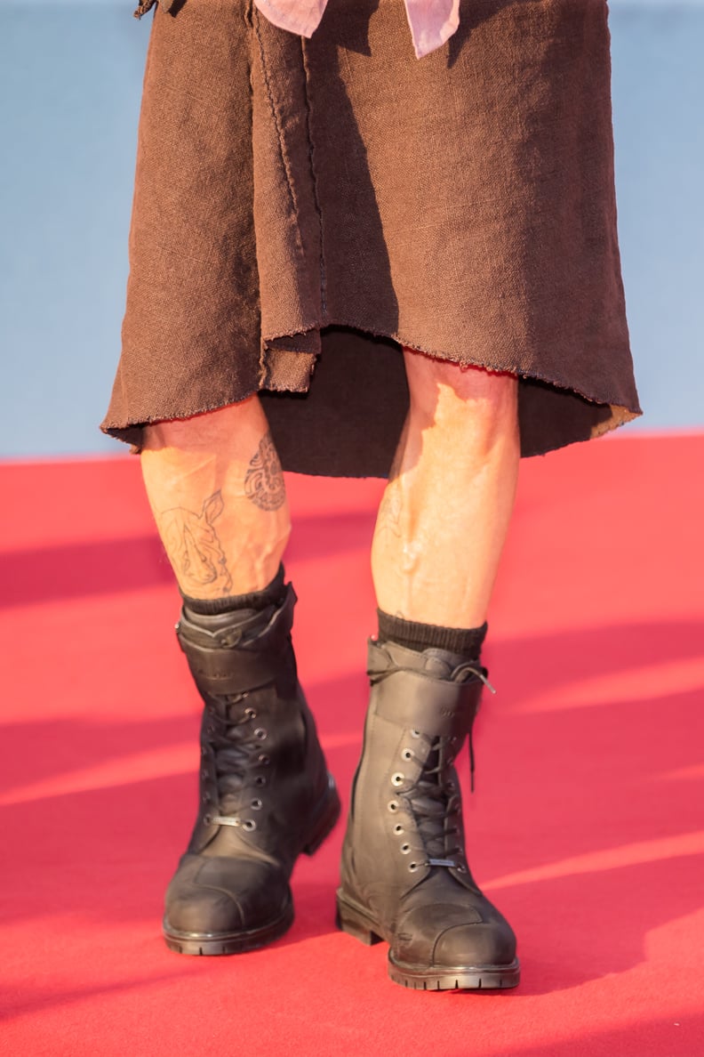 Brad Pitt's Leg Tattoos