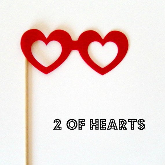 Two of Hearts Glasses