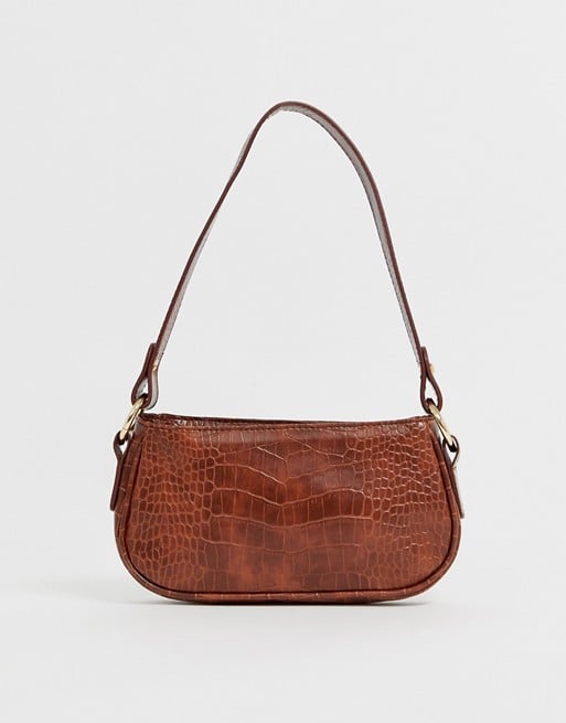 ASOS Croc Effect 90s Shoulder Bag