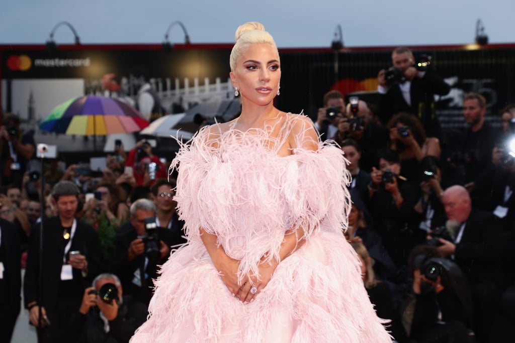 Lady Gaga Pink Valentino Dress at Venice Film Festival