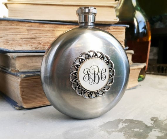 Mongrammed Flask