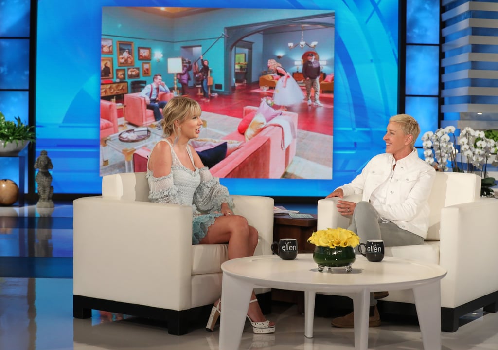 Taylor Swift Blue Jonathan Simkhai Dress on Ellen