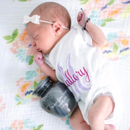 Mom's Photo of Baby Daughter and Son's Urn