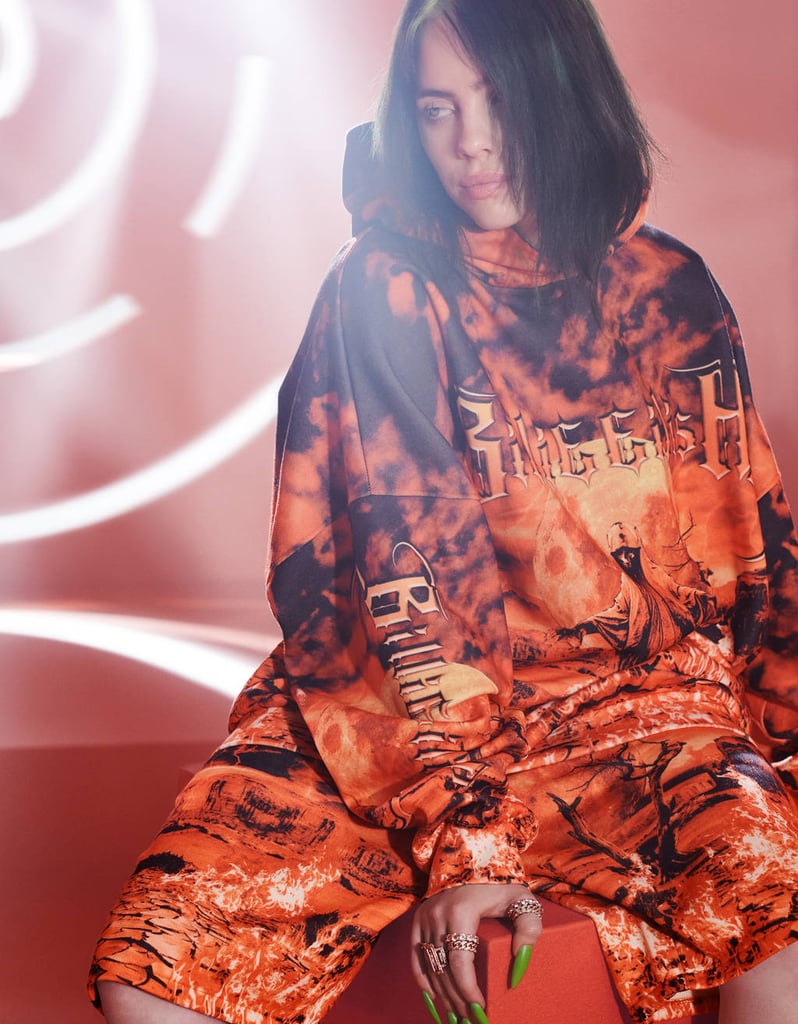 Billie Eilish x Bershka Flame Print Hoodie