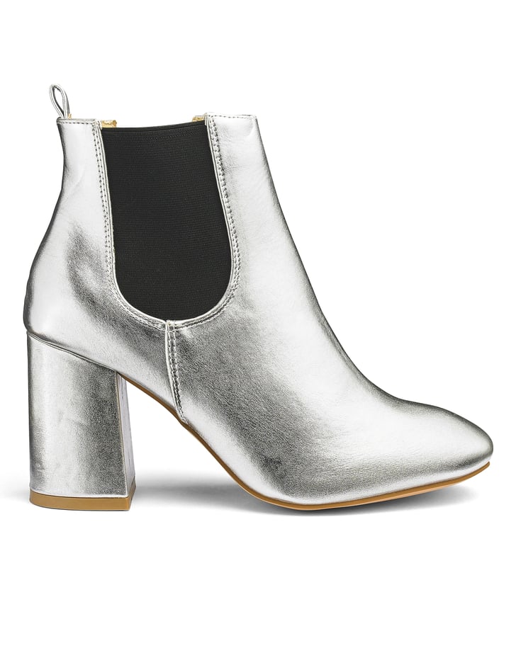 metallic chelsea boots