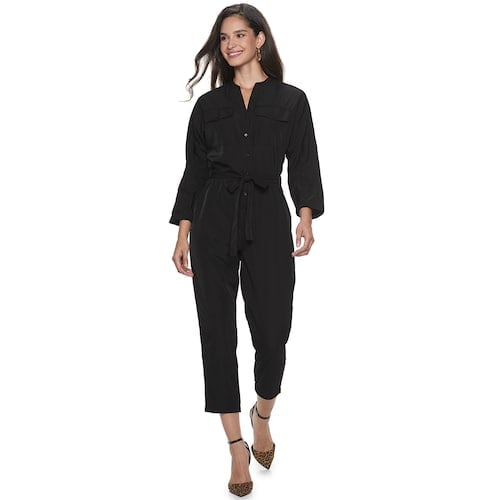 nine west utility jumpsuit