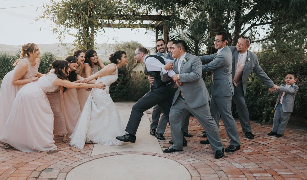 Elegant Wedding Reception With Blush and Gray Colors