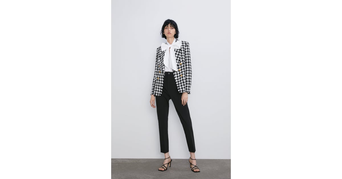 houndstooth jacket zara