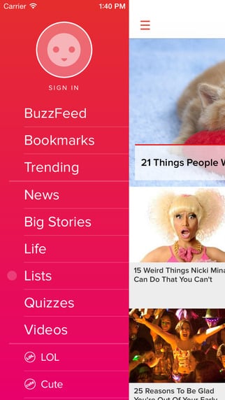 BuzzFeed (free, iOS) — Get cats, LOLs, and serious news with the site's redesigned native app.