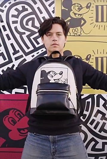 Cole Sprouse Models For Coach's Mickey Mouse x Keith Haring