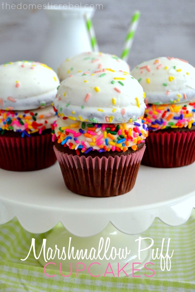 Marshmallow Puff Cupcakes