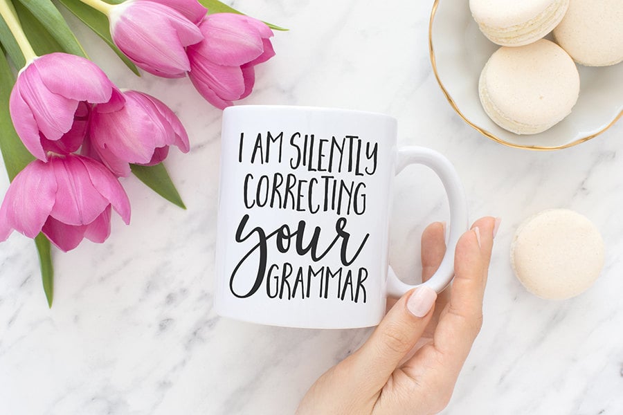 Silently Correcting Your Grammar Mug ($16-$21)