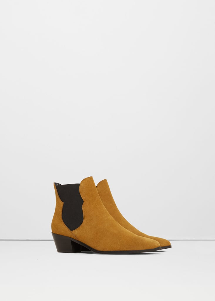 Mango Leather Chelsea Ankle Boots ($99)