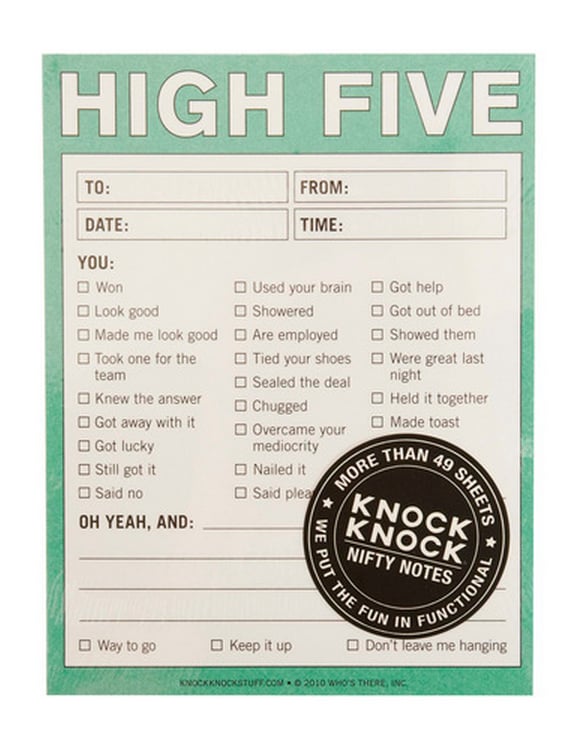 High Five Notepad