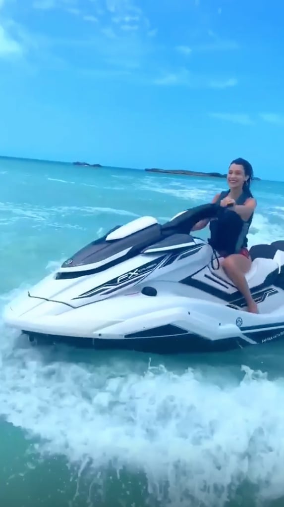 Bella Hadid Riding a Jet Ski