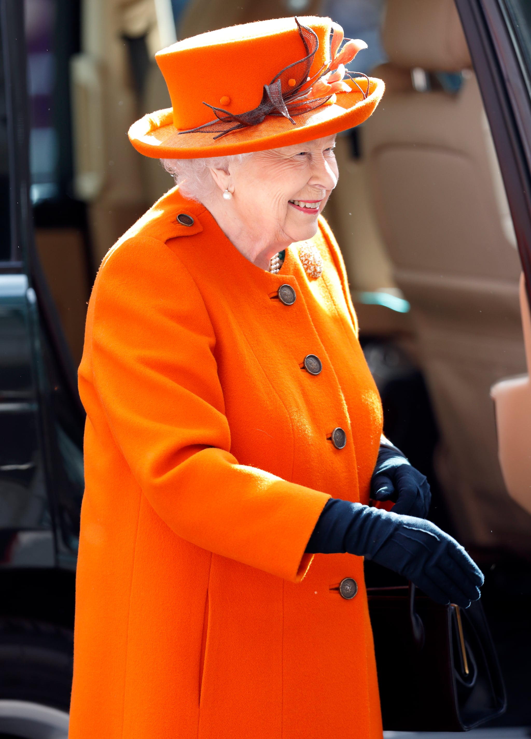 Queen Elizabeth II's Orange Outfit March 2019 | POPSUGAR Fashion