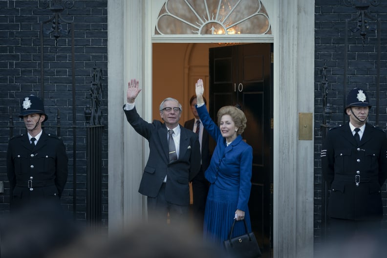 Stephen Boxer and Gillian Anderson as Dennis and Margaret Thatcher