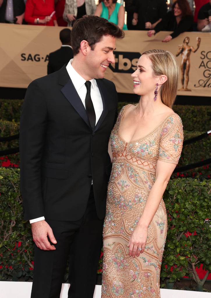 Emily Blunt scored a SAG Award nomination for her work in Girl on the Train, and nobody is prouder than her husband, John Krasinski. While leaving their hotel to head to the red carpet, John shared an Instagram photo of the couple that he captioned, "So proud of this nominee!" The last time we saw these two making a joint public appearance was at the premiere for Emily's thriller back in October. Win or lose, it looks like Emily has quite the handsome fan in her man. 

    Related:

            
            
                                    
                            

            John Krasinski and Emily Blunt Really Have the Look of Love Down