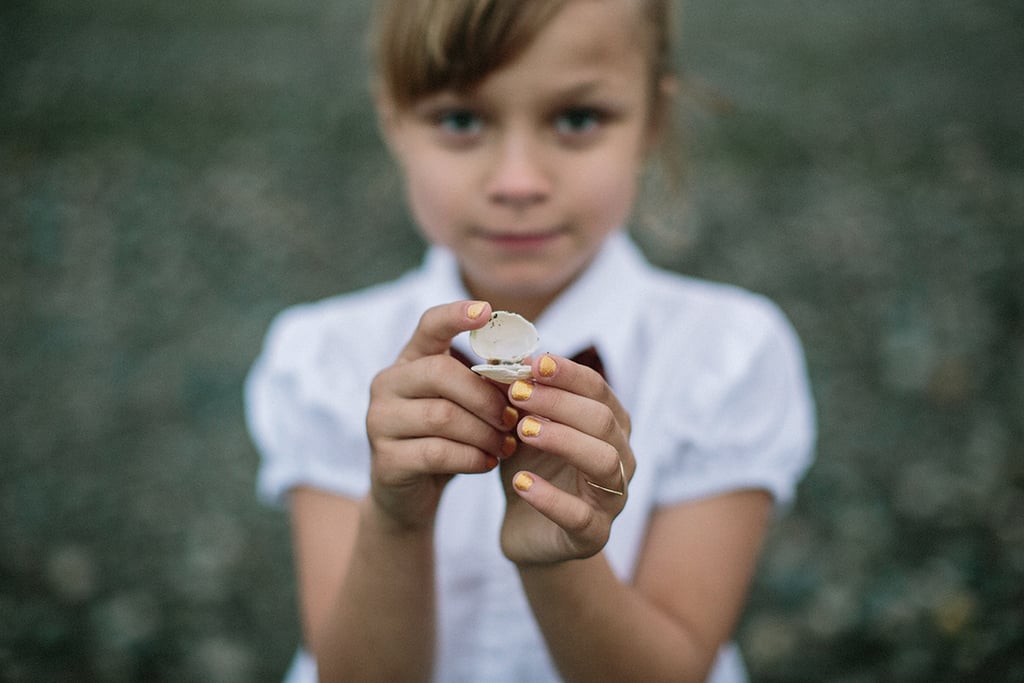 Little Girl Is Ring Bearer in Mom's Wedding
