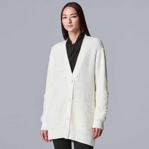 Simply Vera Vera Wang Looped Yarn Cardigan