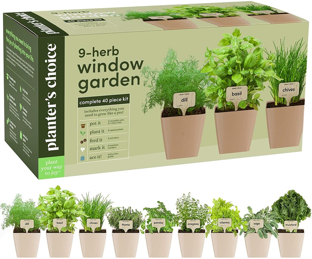 9 Herb Window Garden Indoor Organic Herb Growing Kit