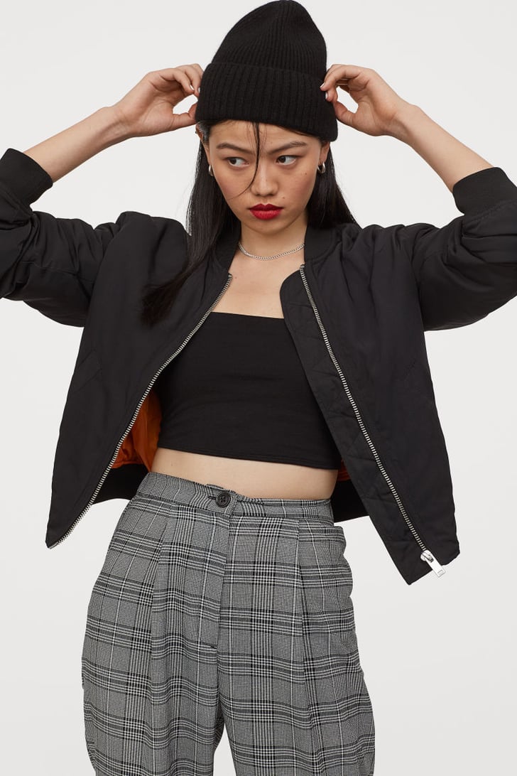 H&M Padded Bomber Jacket Best BacktoSchool Clothes For Women