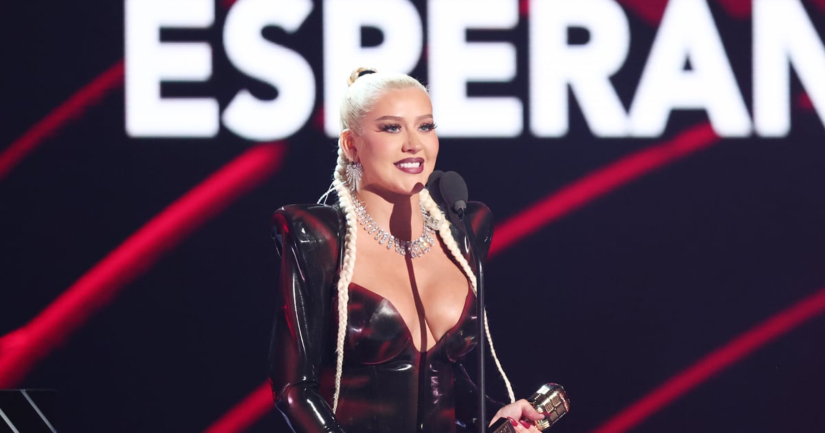 Christina Aguilera Rocks a Latex Dress From a Latina-Owned Brand