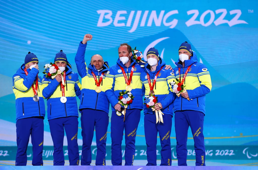 Medalists of the Beijing Paralympics Men's Biathlon Visually Impaired Middle Distance Race