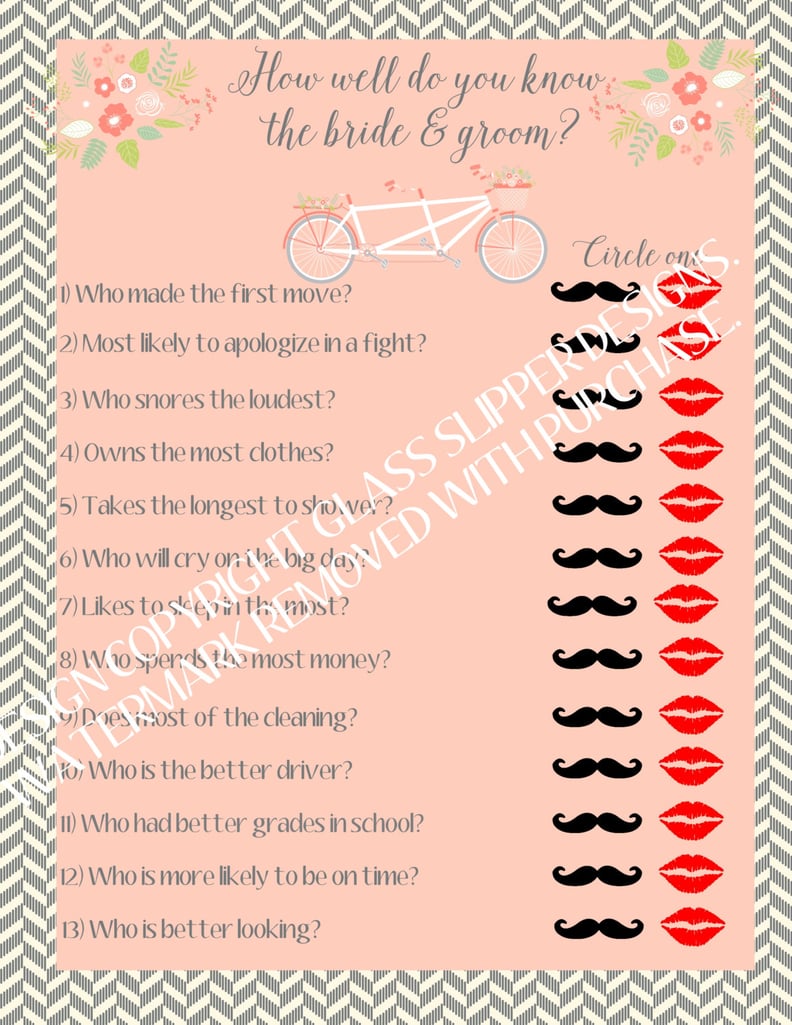 How Well Do You Know the Bride and Groom? Game