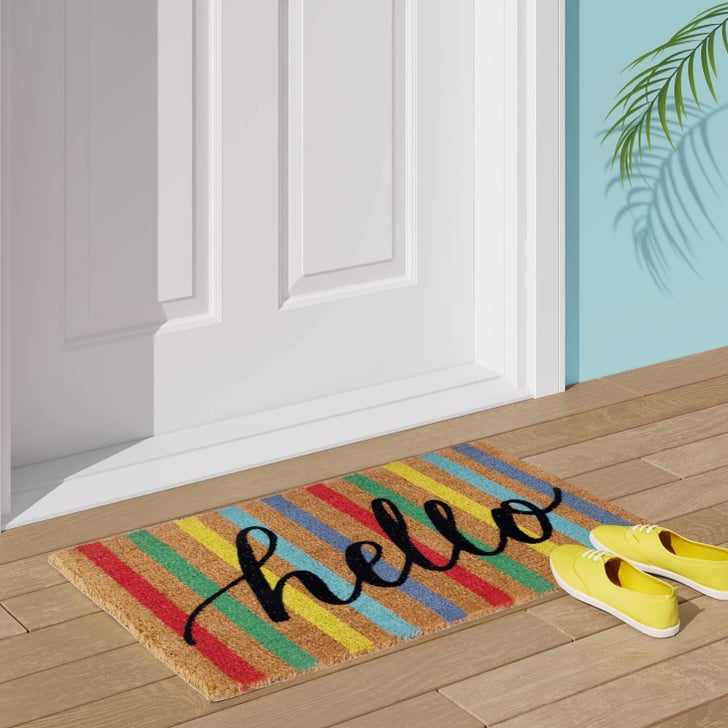 Multi Stripe Hello Doormat Best Target Decor Under 50 POPSUGAR