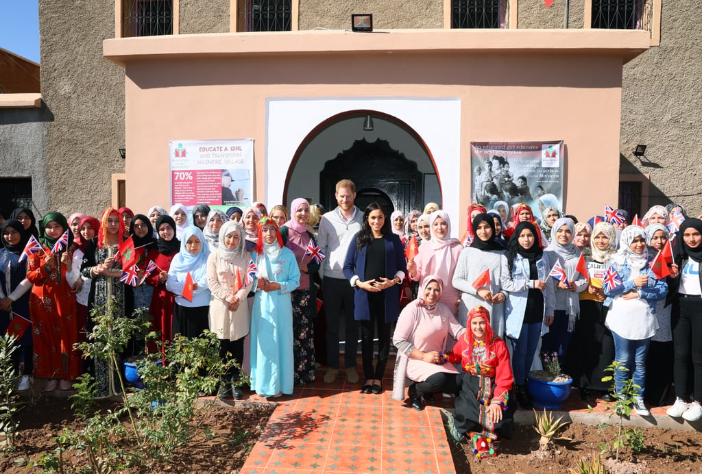 Prince Harry Meghan Markle Visit School on Morocco Tour 2019