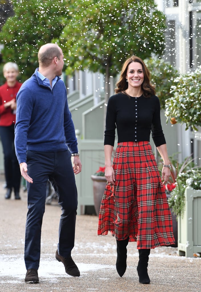 Kate Middleton's Plaid Midi Skirt December 2018