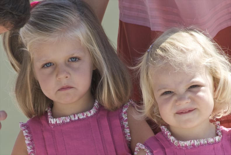 Princess Leonor and Infanta Sofía in 2009