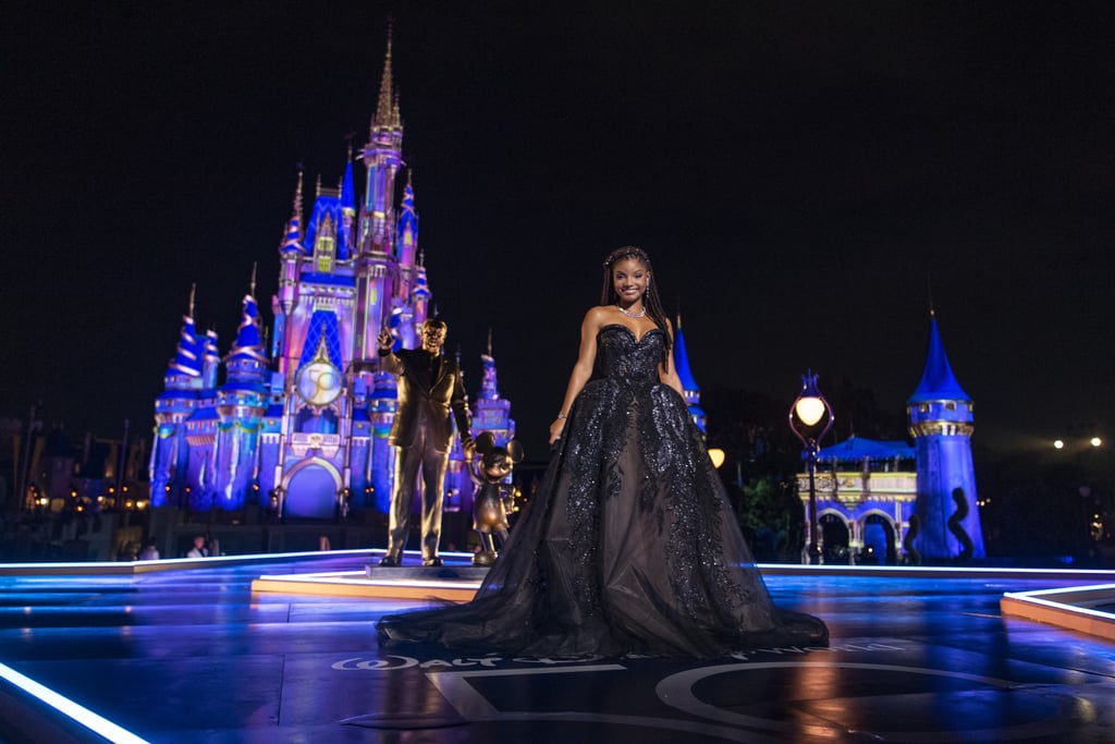 Halle Bailey's Black Gown For Disney World 50th Anniversary