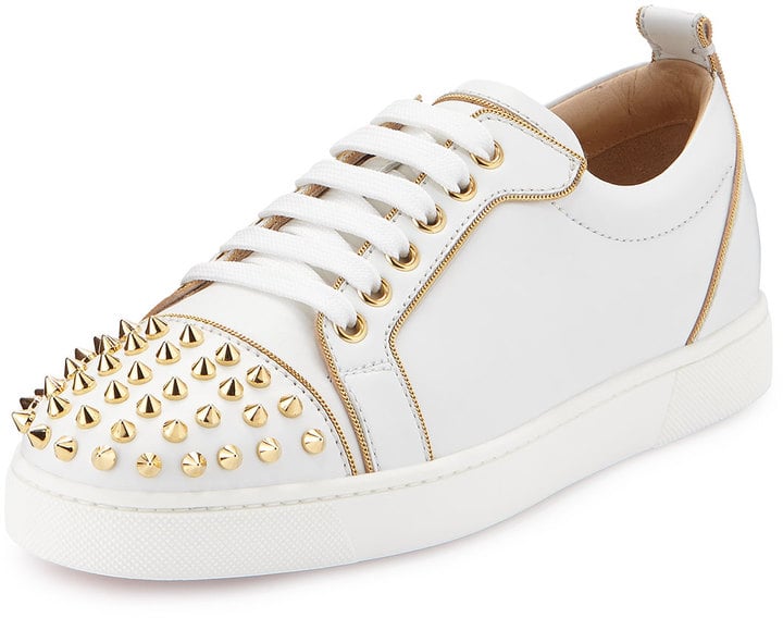 louboutin white and gold