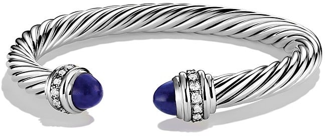 David Yurman Cable Classics Bracelet with Lapis Lazuli & Diamonds ($1,825)