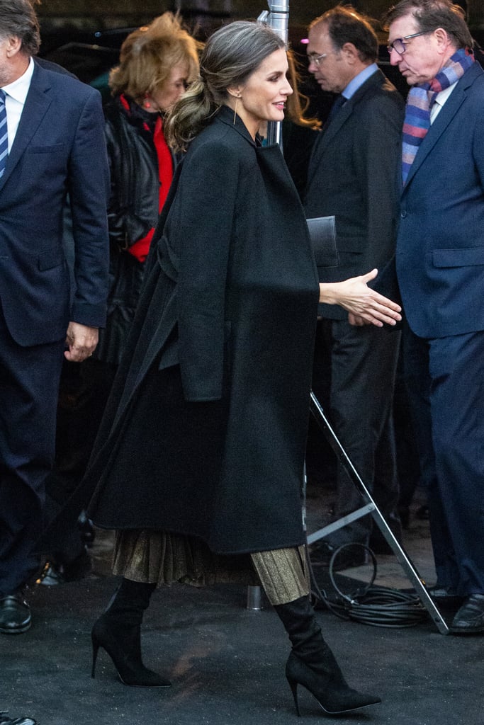 Queen Letizia's Pleated Midi Skirt November 2018