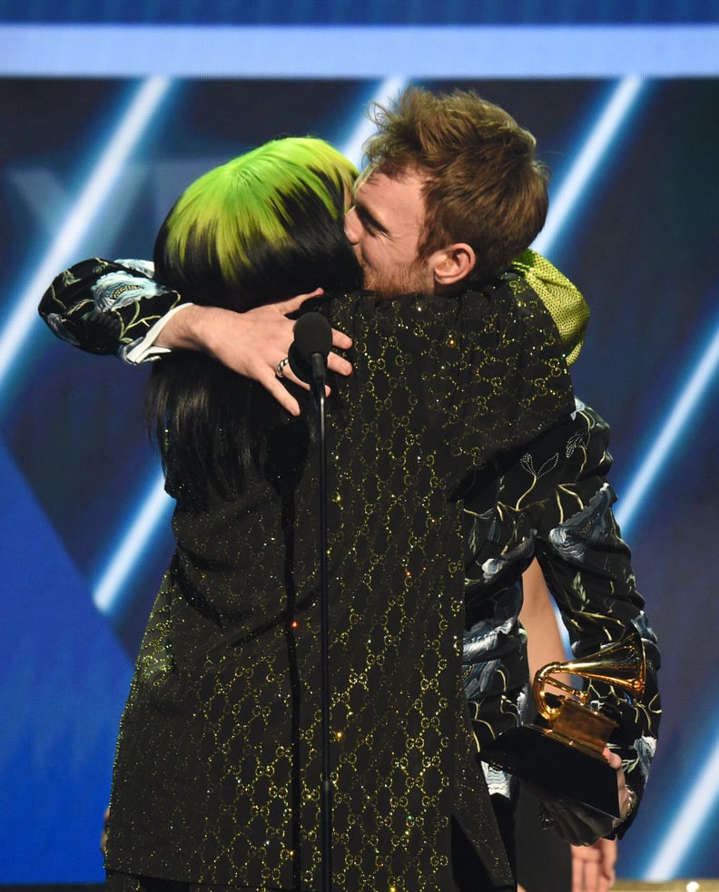 Billie Eilish and Finneas O'Connell at the 2020 Grammys