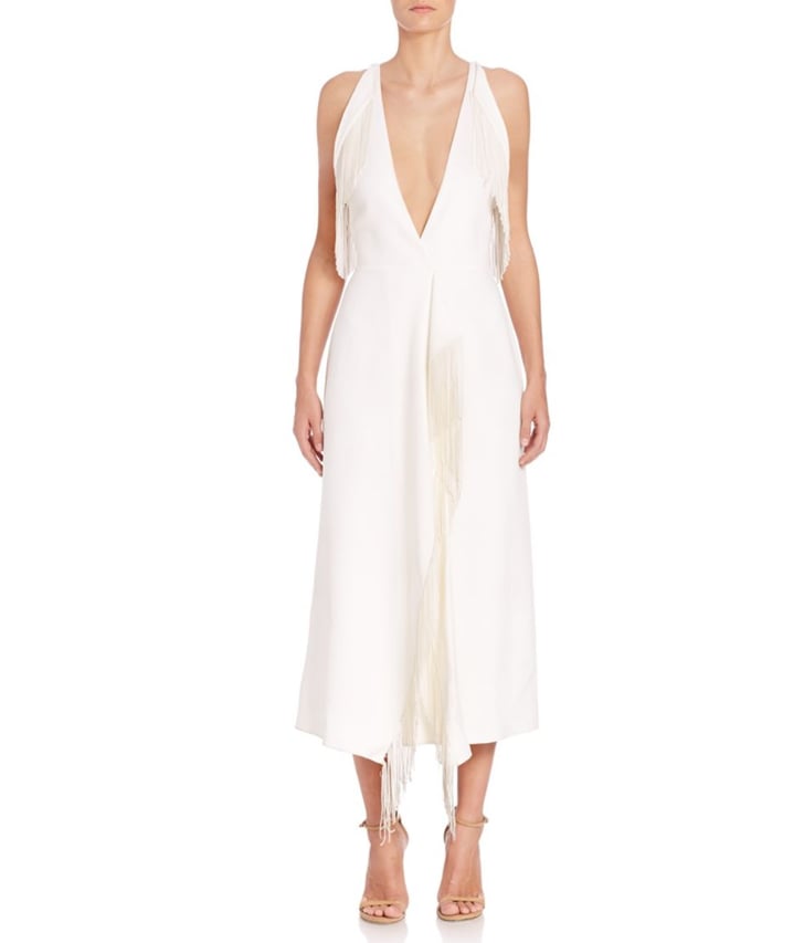 Boss Dibita Fringe Dress ($1,695) | Kate Beckinsale White Fringe Dress ...