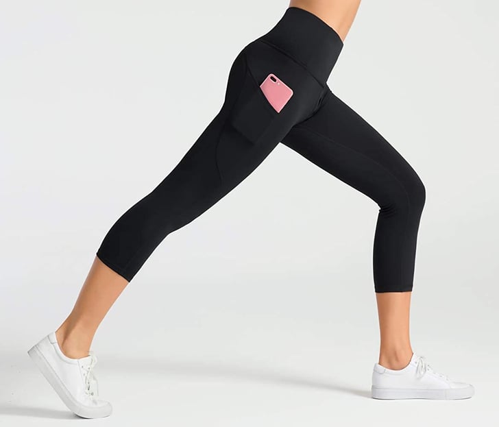 OUYISHANG High Waist Yoga Workout Capris Leggings with Pockets,Tummy Control Leggings for Women Running Tie Dye Gym Pants