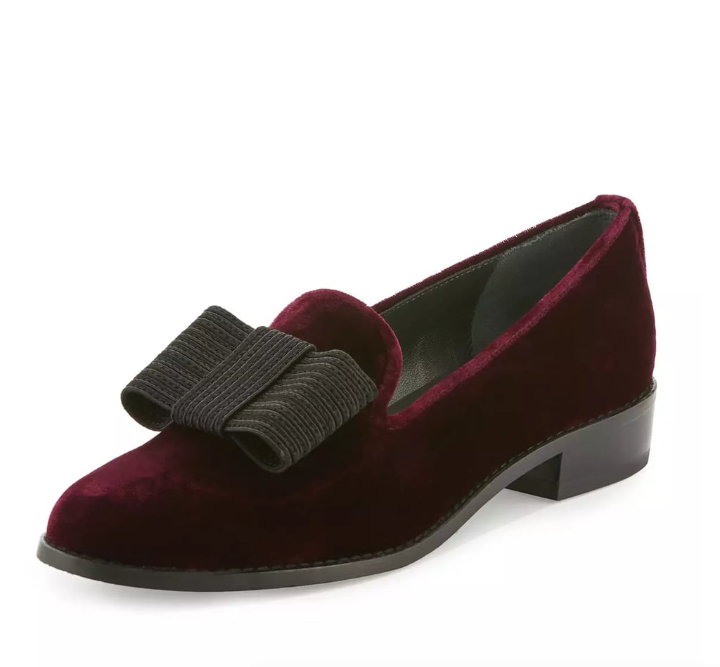 Stuart Weitzman Atabow Velvet Bow Loafer ($420)