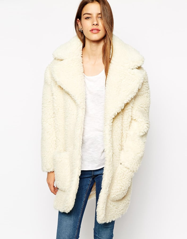 Barneys Originals Snowboard Teddy Fur Coat